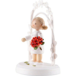 Flax Haired Children - Birthday Child with Rowanberries - 7,5 cm / 3 inch
