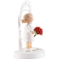 Flax Haired Children - Birthday Child with Rowanberries - 7,5 cm / 3 inch