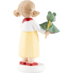 Flachshaarkinder Mädchen mit Krokodil - 5 cm