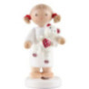 Flax Haired Angel with Teddy - 5 cm / 2 inch