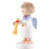 Flax Haired Angel with Trumpet - 5 cm / 2 inch