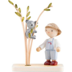 Flachshaarkinder Junge mit Koala - 5 cm
