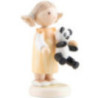 Flachshaarkinder Mädchen mit Panda - 5 cm