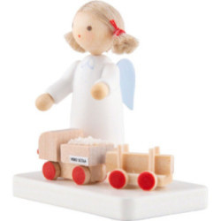 Flax Haired Angel with VERO-SCOLA Toy  - 5 cm / 2 inch