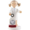 Flax Haired Angel with Clock - 5 cm / 2 inch