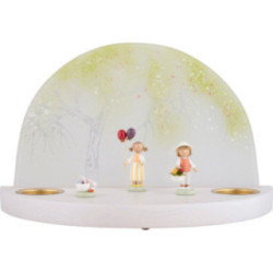Glass Arch "Apple Tree in Spring" - without  Figurines - 28x17 cm / 11x6.7 inch
