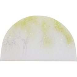 Gläsernes Bild  "Apfelbaum im Frühling" - 26x15 cm