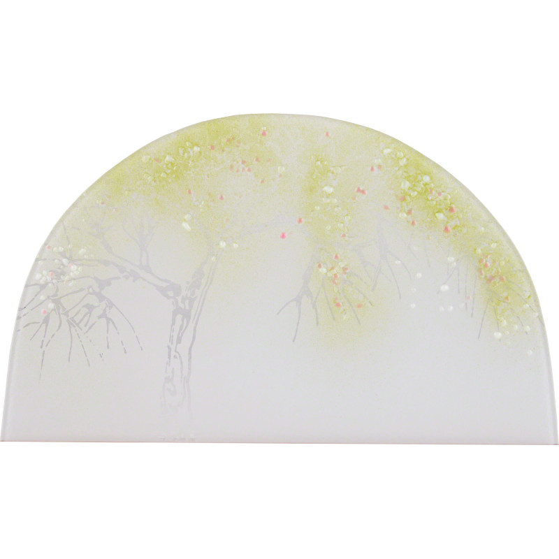 Gläsernes Bild  "Apfelbaum im Frühling" - 26x15 cm