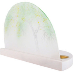 Gläserner Bogen "Apfelbaum im Sommer" - ohne Figuren - 28x17 cm