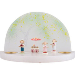 Gläserner Bogen "Apfelbaum im Sommer" - ohne Figuren - 28x17 cm