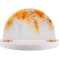 Glass Arch "Apple Tree in Autumn" - without  Figurines - 28x17 cm / 11x6.7 inch