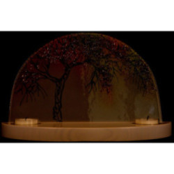 Gläserner Bogen "Apfelbaum im Herbst" - ohne Figuren - 28x17 cm