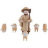 Thiel Figurines - Shepherd with 5 Sheep - natural - 6 cm / 2.4 inch