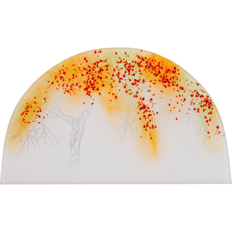 Glass Picture "Apple Tree in Autumn" - 26x15 cm / 10.2x5.9 inch