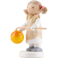 Flachshaarkinder Kleines Mädchen mit Lampion - Edition Flade & Friends - 5 cm