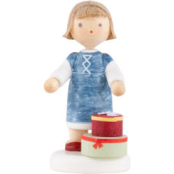 Flachshaarkinder Mädchen mit Spanschachteln - Edition Flade & Friends - 4,5 cm