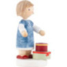 Flax Haired Children Girl with Chip Boxes - Edition Flade & Friends - 4,5 cm / 1.8 inch