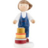 Flax Haired Children Boy with Chip Boxes - Edition Flade & Friends - 5 cm / 2 inch
