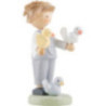 Flax Haired Children Boy with Birdie - Edition Flade & Friends - 5,1 cm / 2 inch