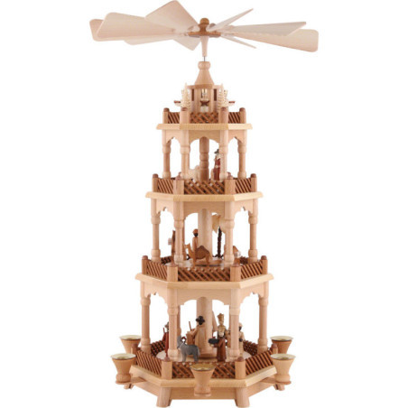 4-Tier Pyramid - Nativity, Natural - 58 cm / 23 inch