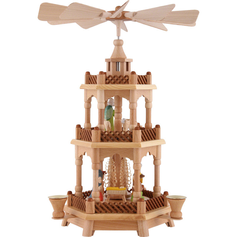 3-stöckige Pyramide Christi Geburt - 42 cm