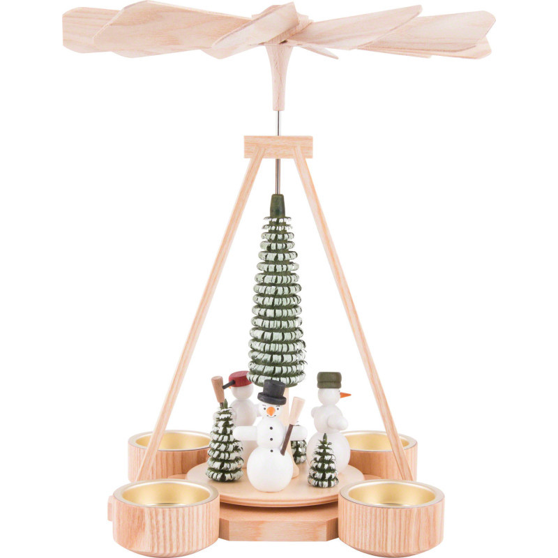 1-Tier Pyramid - Snowmen - 25 cm / 9.8 inch