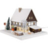 Lighted House - Half-Timber House with Hallway - 29 cm / 11.4 inch