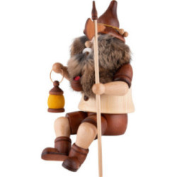 Smoker - Gnome Watchman, sitting - 25 cm / 9.8 inch