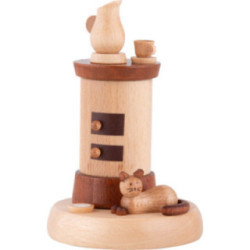 Smoking Stove with Cat - 13 cm / 5.1 inch