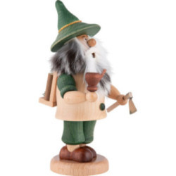 Räuchermännchen Holzfällerwichtel grün - 17 cm