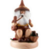 Smoker - Gnome with Cone Basket - 16 cm / 6.3 inch