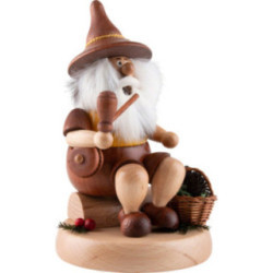 Smoker - Gnome with Cone Basket - 16 cm / 6.3 inch
