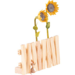 Gartenzaun mit Sonnenblumen - 5,4 cm
