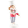 Flax Haired Children Girl with Black-Forest Cake - 5,5 cm / 2.2 inch