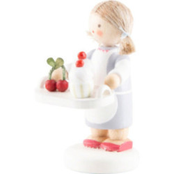 Flachshaarkinder Mädchen mit Cupcakes - 4,3 cm