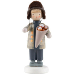 Flax Haired Children Boy with Cottage Cheese Balls - Edition Flade & Friends - 5,6 cm / 2.2 inch