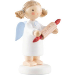 Flax Haired Angel with Rolling Pin - 4,2 cm / 1.7 inch