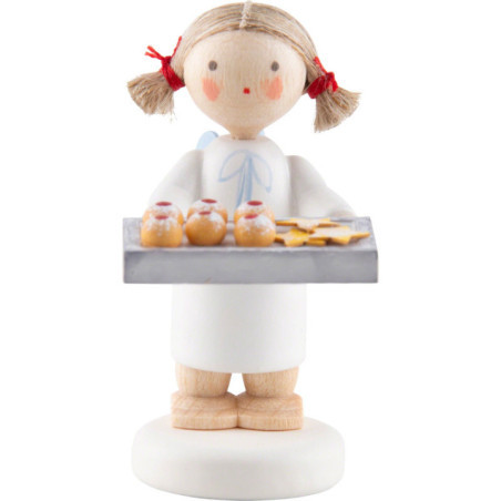 Flax Haired Angel with Baked Goods - 4,2 cm / 1.7 inch