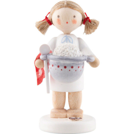 Flax Haired Angel with Mixing Bowl - 4,7 cm / 1.9 inch
