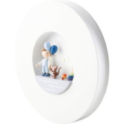 Flax Haired Children - Wall Decoration with Boy "Lucky Charm" - 16 cm / 6.3 inch