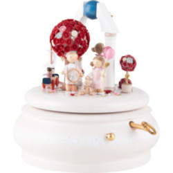 Music Box - "A beautiful Life" with Flax Haired Girl and red tree - 16,5 cm / 6.5 inch