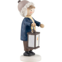 Flachshaarkinder Junge mit Laterne - 5,5 cm