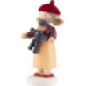 Flax Haired Children Girl with Plum Potato - 5,1 cm / 2 inch