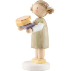Flachshaarkinder Mädchen mit Honigwaffeln - 4,7 cm