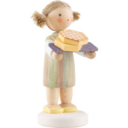 Flachshaarkinder Mädchen mit Honigwaffeln - 4,7 cm