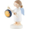 Flax Haired Angel with Lampion "Sun" - 4,2 cm / 1.7 inch