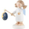 Flachshaarengel mit Lampion &bdquo Mond&ldquo  - 4,2 cm