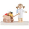 Flax Haired Angel with Handcart - 4,7 cm / 1.9 inch