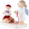 Flax Haired Angel with Doll on Sled (20) - 4,2 cm / 1.7 inch