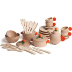 Koch- und Geschirrset natur - 21,4 cm